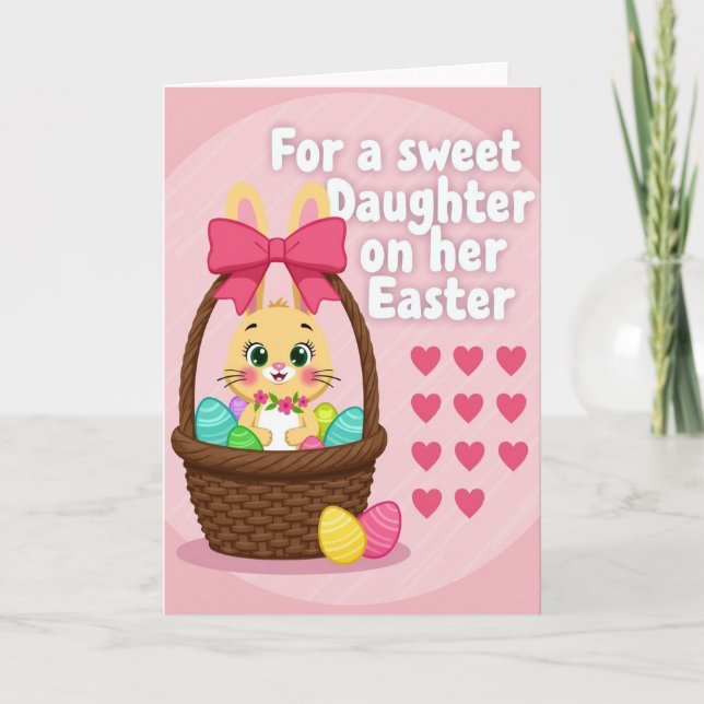 Tarjeta de deseos de primavera de Bunny (Anverso)