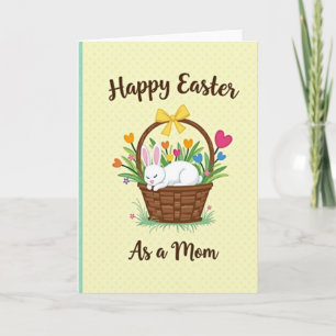 Tarjeta de deseos de primavera para la mamá más du