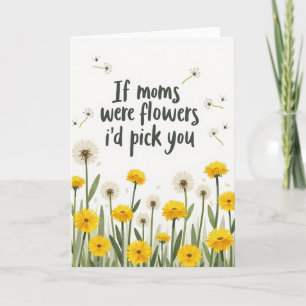Tarjeta de deseos de ramo del día de la madre