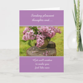 Tarjeta de deseos de recuperación doblada