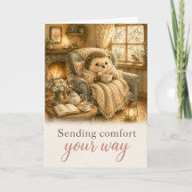Tarjeta de deseos de recuperación Enviando consuel