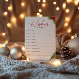 Tarjeta De Deseos De Santa Baby Shower Para Bebés