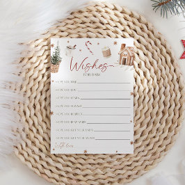 Tarjeta De Deseos De Santa Baby Shower Para Bebés