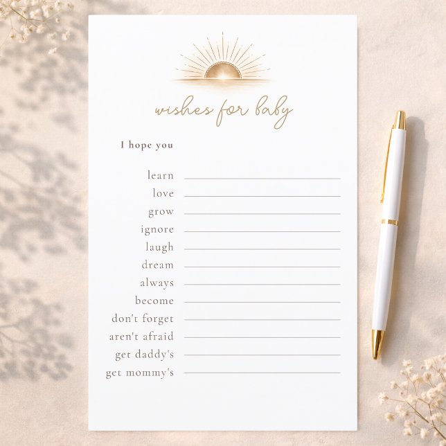 Tarjeta de deseos de tema de Pequeño Sol para cons (Subido por el creador)