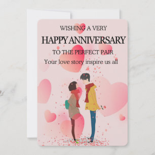 TARJETA DE DESEOS DEL boda ANIVERSARY