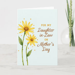 Tarjeta de deseos del día de la flor amarilla