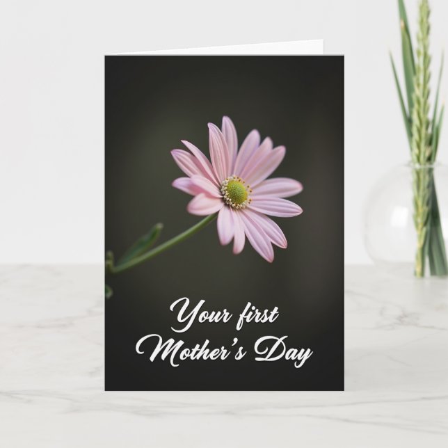 Tarjeta de deseos del Día de la Madre con flores r (Anverso)