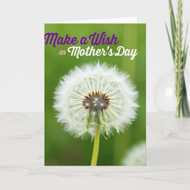 Tarjeta de Deseos del Día de la Madre Diente de Le (Anverso)