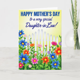 Tarjeta de deseos del Día de la Madre para el jard