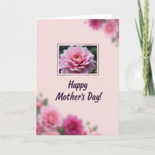 Tarjeta de deseos del Día de la Madre rosa