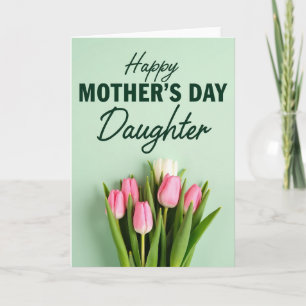 Tarjeta de Deseos del Día de la Madre Verde Menta