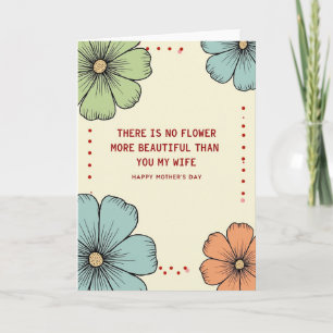 Tarjeta de deseos del Día de las Esposas Hermosas