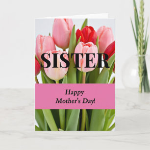 Tarjeta de deseos del Día de las Hermanas Florales