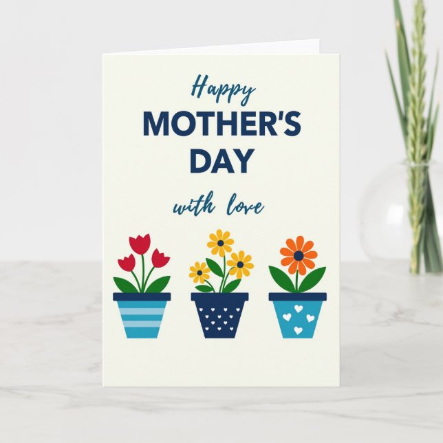 Tarjeta de deseos del día de las madres botánicas (Anverso)