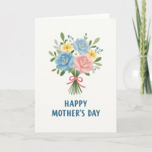 Tarjeta de deseos del Día de las Madres Floral