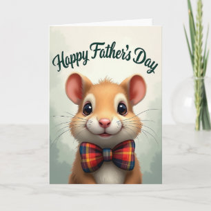 Tarjeta de deseos del Día del Padre Animal Esponjo