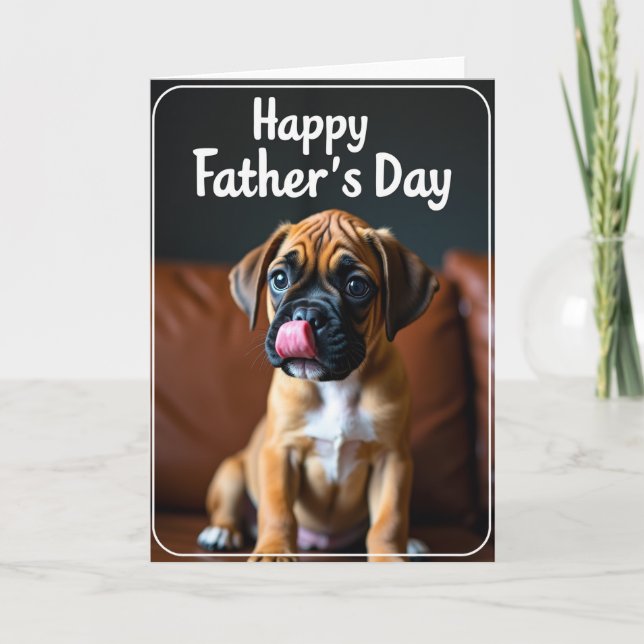 Tarjeta de deseos del Día del Padre con cervatillo (Anverso)