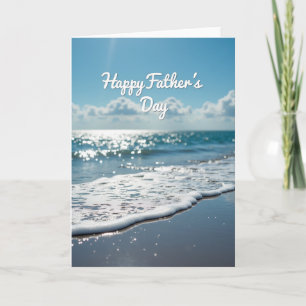 Tarjeta de Deseos del Día del Padre en la Costa