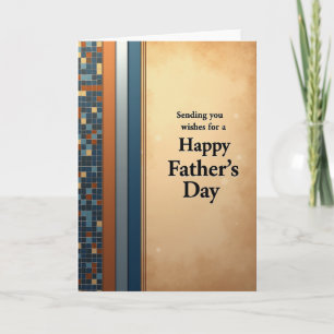 Tarjeta de deseos del Día del Padre en mosaico