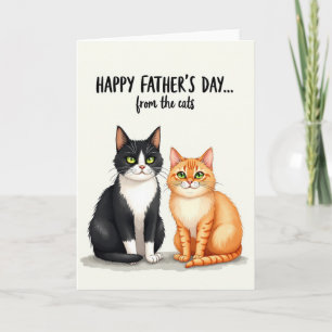 Tarjeta de deseos del Día del Padre Felino
