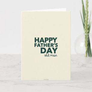 Tarjeta de deseos del Día del Padre Verde Esmerald