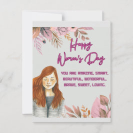 Tarjeta de deseos del Día Internacional de la Muje