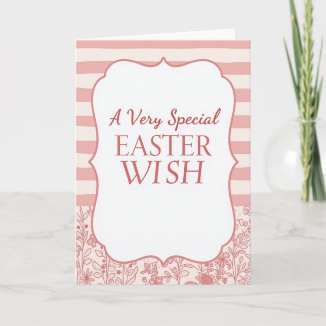 Tarjeta de Deseos Especiales de Pascua (Anverso)