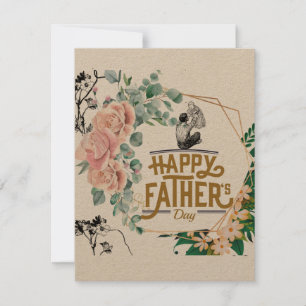 Tarjeta de deseos feliz del día del padre