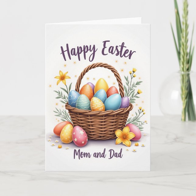 Tarjeta de deseos festivos de Pascua (Anverso)