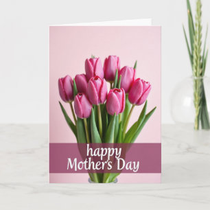 Tarjeta de Deseos Florales a Rayas