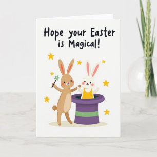 Tarjeta de deseos mágicos de Pascua