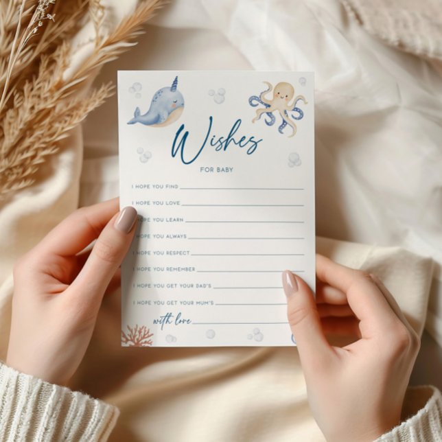 Tarjeta De Deseos Para El Bebé, Tarjeta De Baby Sh (Subido por el creador)