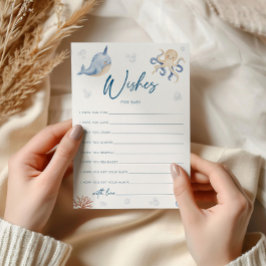 Tarjeta De Deseos Para El Bebé, Tarjeta De Baby Sh