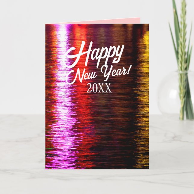 Tarjeta de deseos personalizados con luces de colo (Anverso)