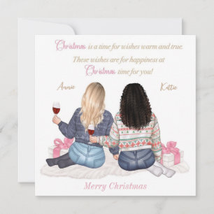 Tarjeta de deseos personalizados de Navidad Feliz 