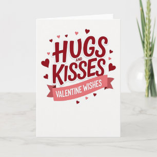 Tarjeta de deseos románticos de San Valentín