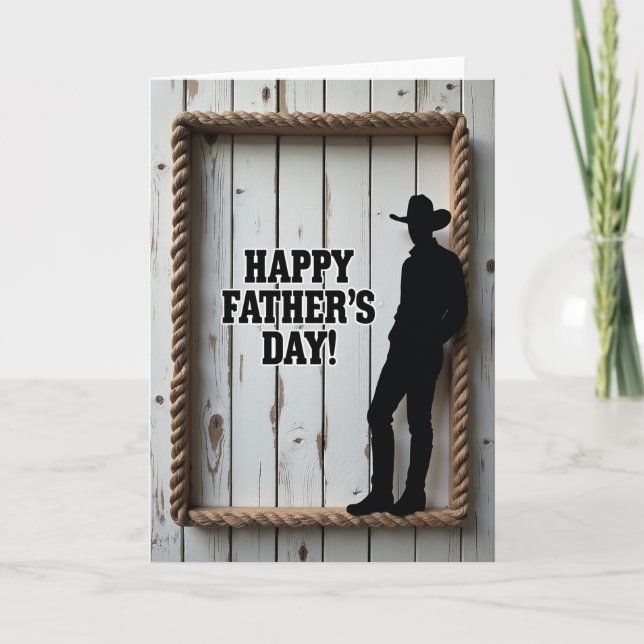 Tarjeta de deseos rústicos para el Día del Padre (Anverso)