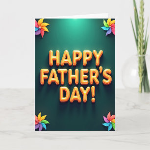 Tarjeta de deseos vívidos para el Día del Padre