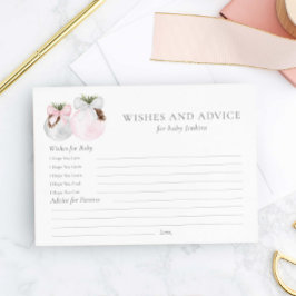 Tarjeta de deseos y consejos para baby shower de n