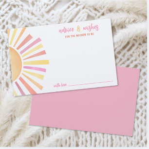 Tarjeta de deseos y consejos para baby shower de S