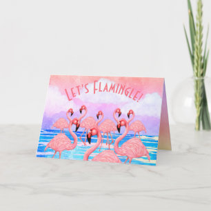 Tarjeta de Desfile de Flamencos