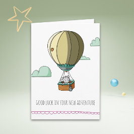 Tarjeta de despedida de buena suerte de ratón lind