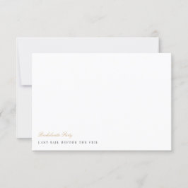 Tarjeta de Despedida de Soltera con Letra Elegante