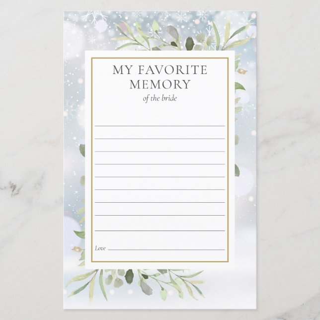Tarjeta de Despedida de Soltera con Mi Recuerdo Fa (Anverso)