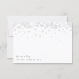 Tarjeta de Despedida de Soltera Copos de Nieve Ele