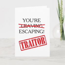 Tarjeta de despedida divertida para compañero de t