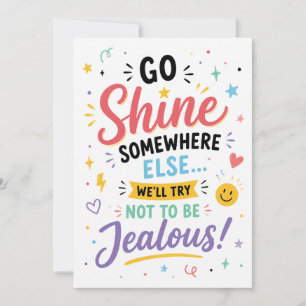 Tarjeta de Despedida Divertida Tarjeta para Cole