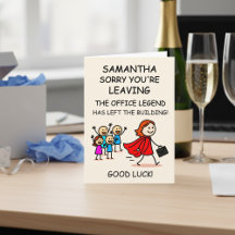 Tarjeta de despedida para compañero de trabajo que