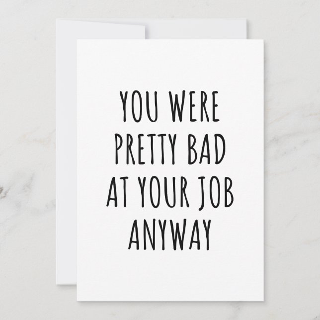 Tarjeta de despedida para compañero de trabajo Tar (Anverso)