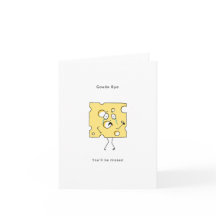 Tarjeta de despedida, Tarjeta de queso Gouda, Tarj